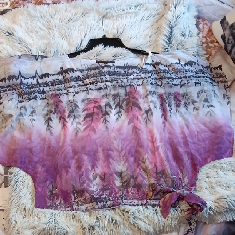 Heart Soul Purple and Black Blouse